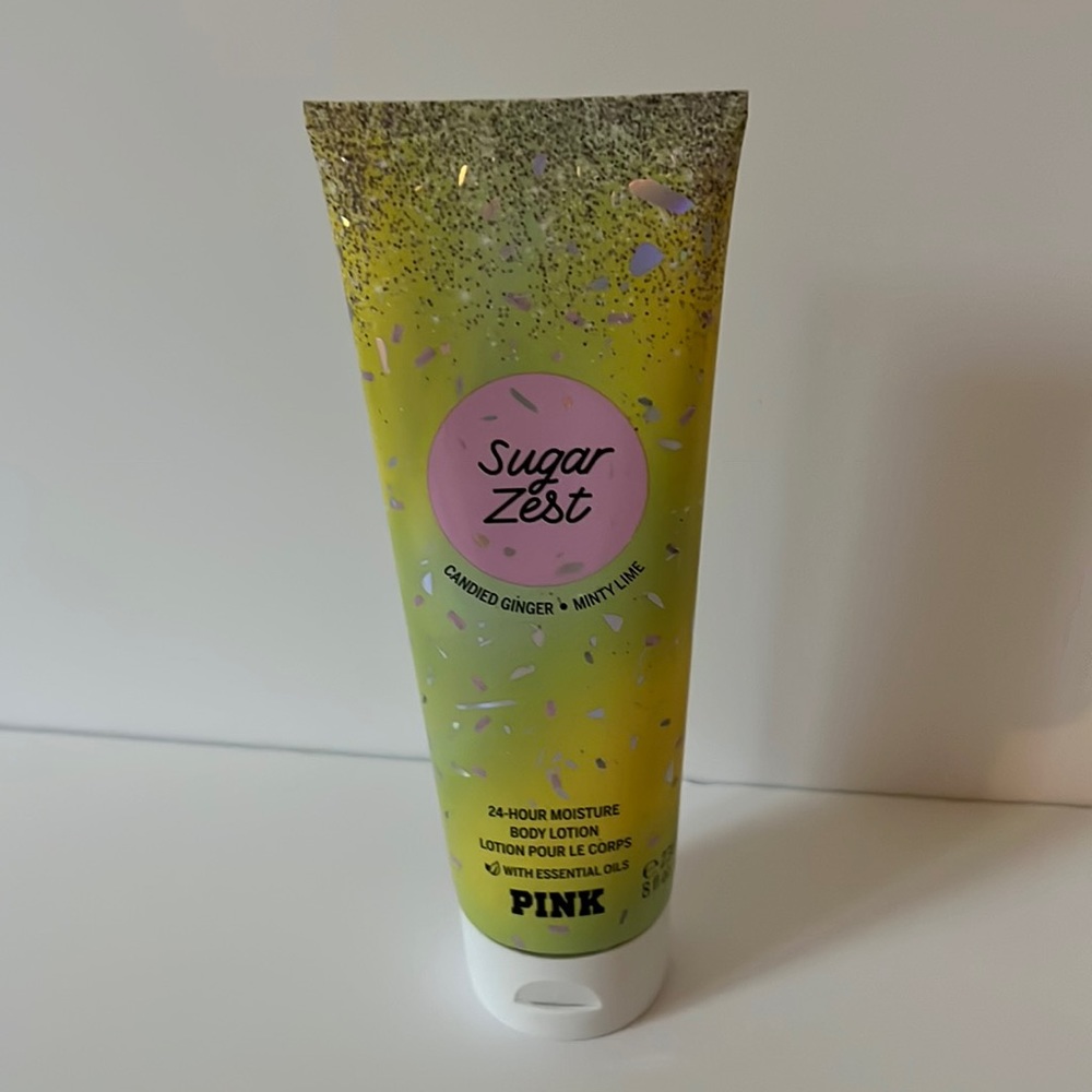 PINK Sugar Zest Body Lotion Candied Ginger & Minty Lime